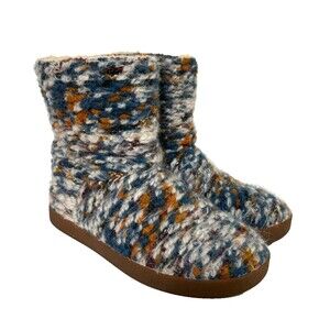 Sanuk Boots Women's 8 39 Toasty Tails Shoes Multicolor Wool Mid Calf Winter